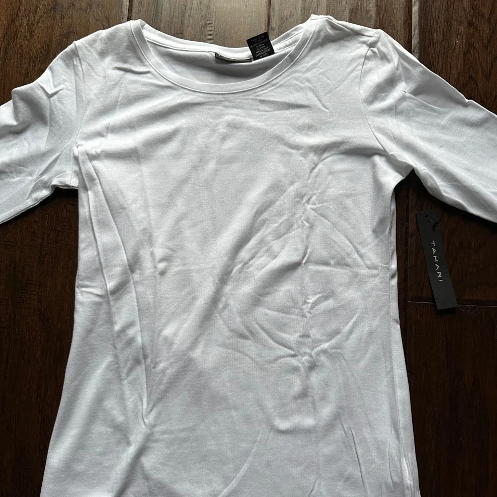 Tahari Women's Long Sleeve Shirt White Size XS NEW! - Picture 2 of 7